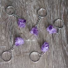 Load image into Gallery viewer, Amethyst Keychain Charm