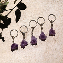 Load image into Gallery viewer, Amethyst Keychain Charm