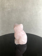 Load image into Gallery viewer, Rose Quartz Cat Carving