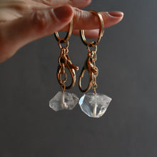 Load image into Gallery viewer, Clear Quartz Nugget Keychain