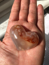 Load image into Gallery viewer, Flower Agate Cabochon Heart