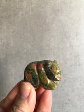 Load image into Gallery viewer, Unakite Bear Carving