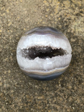 Load image into Gallery viewer, Agate Geode Druzy Sphere