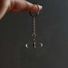 Load image into Gallery viewer, Clear Quartz Double Point Keychain