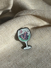 Load image into Gallery viewer, Wine Glass Enamel Pin

