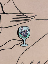 Load image into Gallery viewer, Wine Glass Enamel Pin
