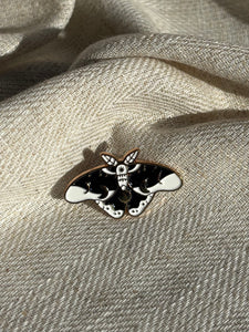 Night Moth Enamel Pin