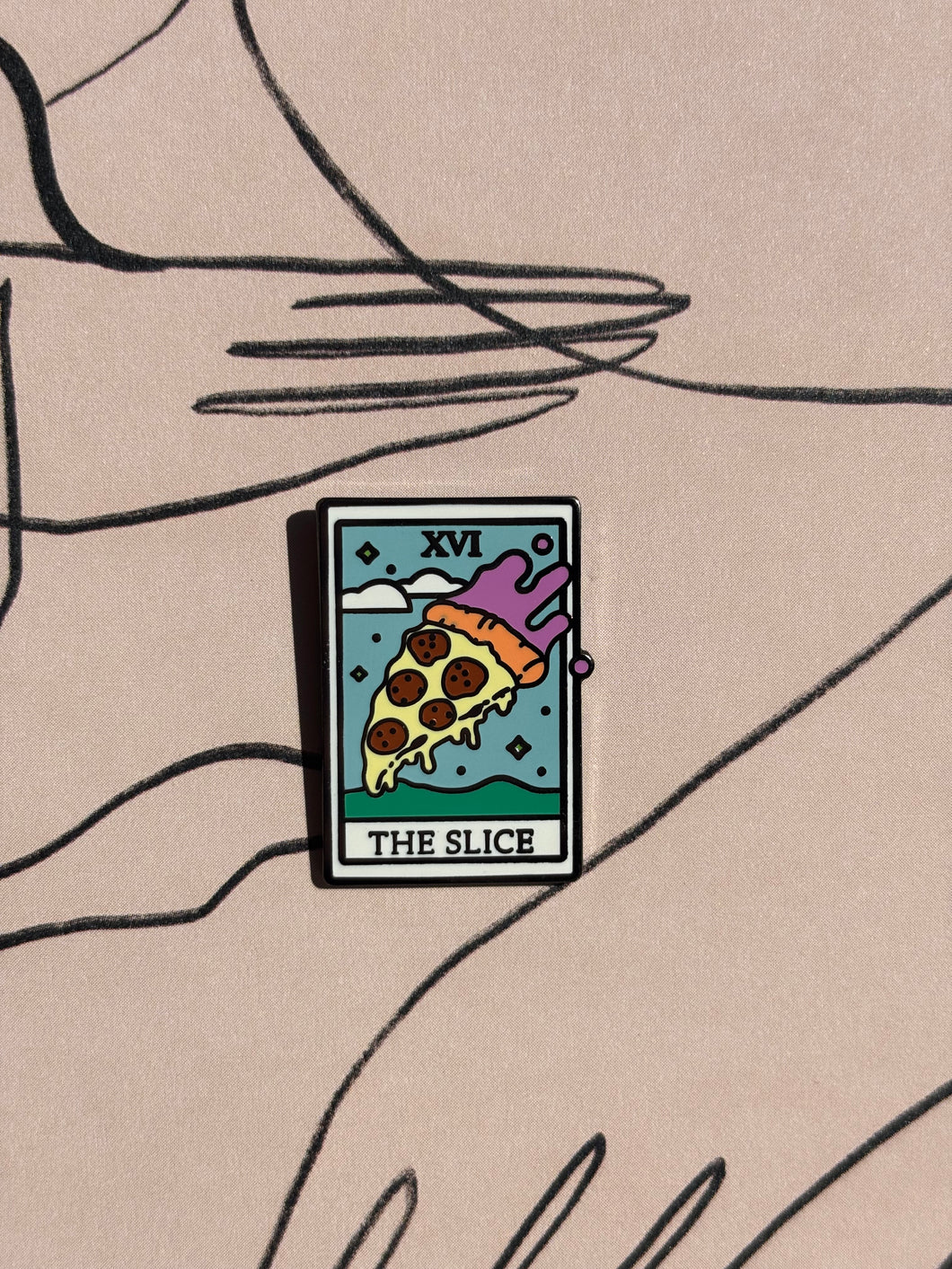 The Slice Tarot Enamel Pin