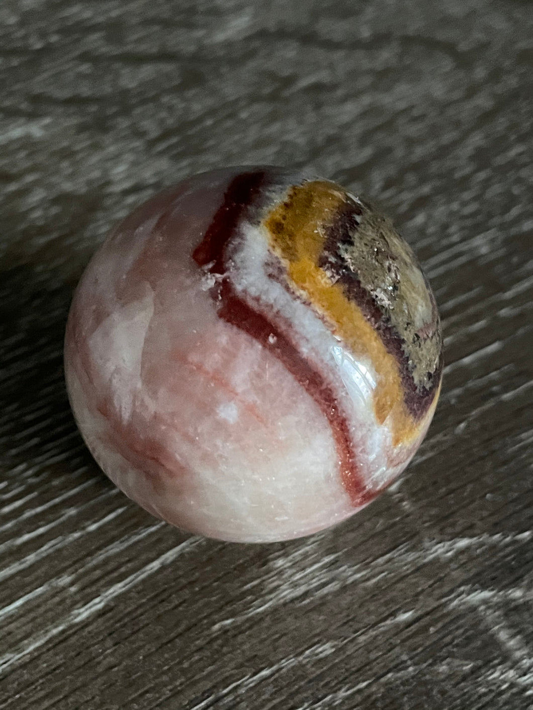 Tri Coloured Calcite Sphere