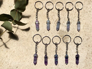 Fluorite Keychain Charm