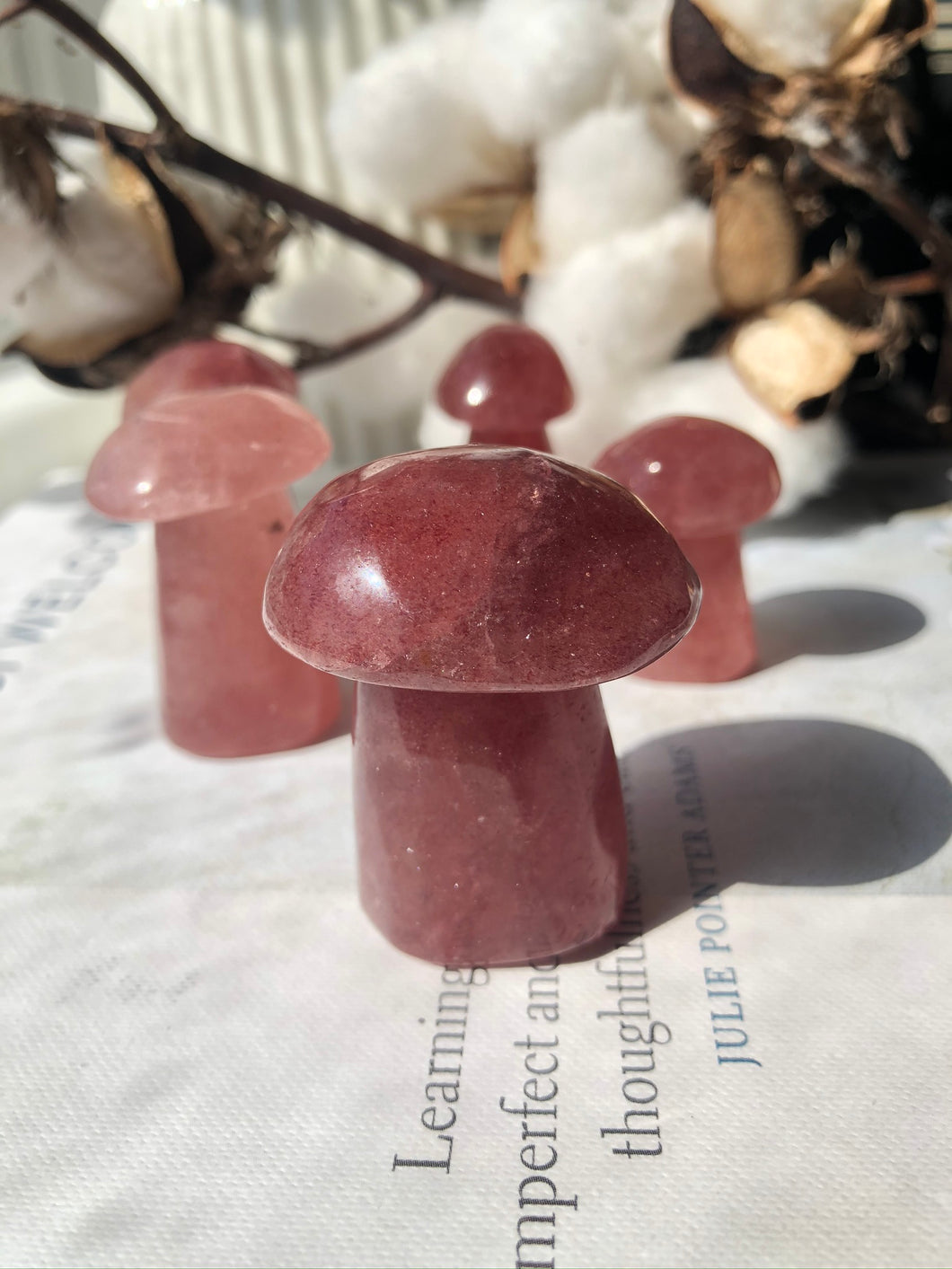 Strawberry Quartz Mushroom