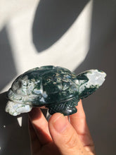 Load image into Gallery viewer, Moss Agate Tortoise Carving
