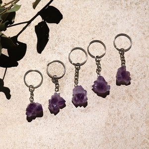 Amethyst Keychain Charm