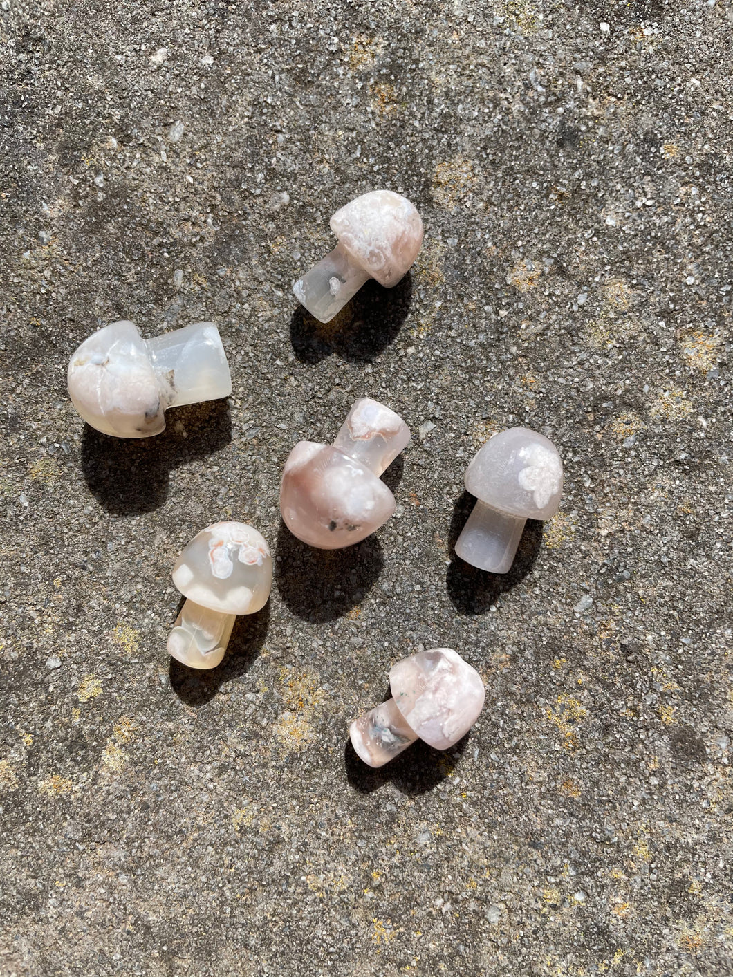 Flower Agate Mini Mushroom