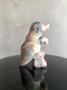 Crazy Lace Agate Dinosaur Carving