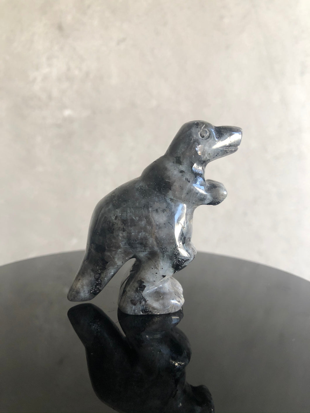 Larvikite Dinosaur Carving