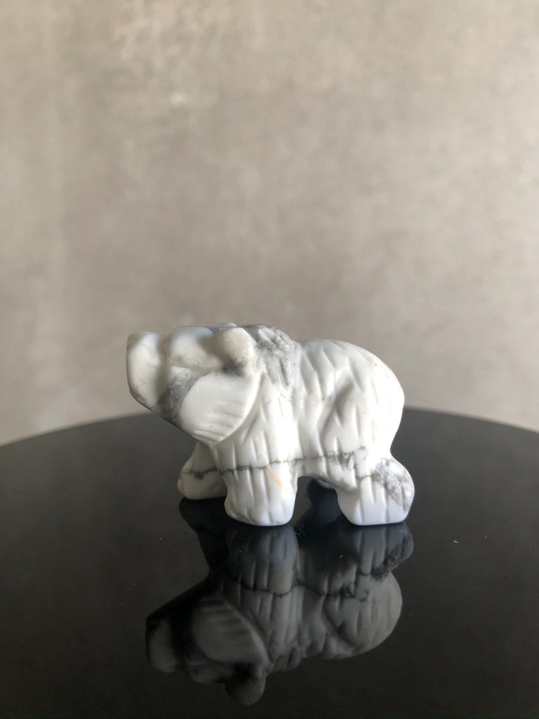Howlite Bear Carving