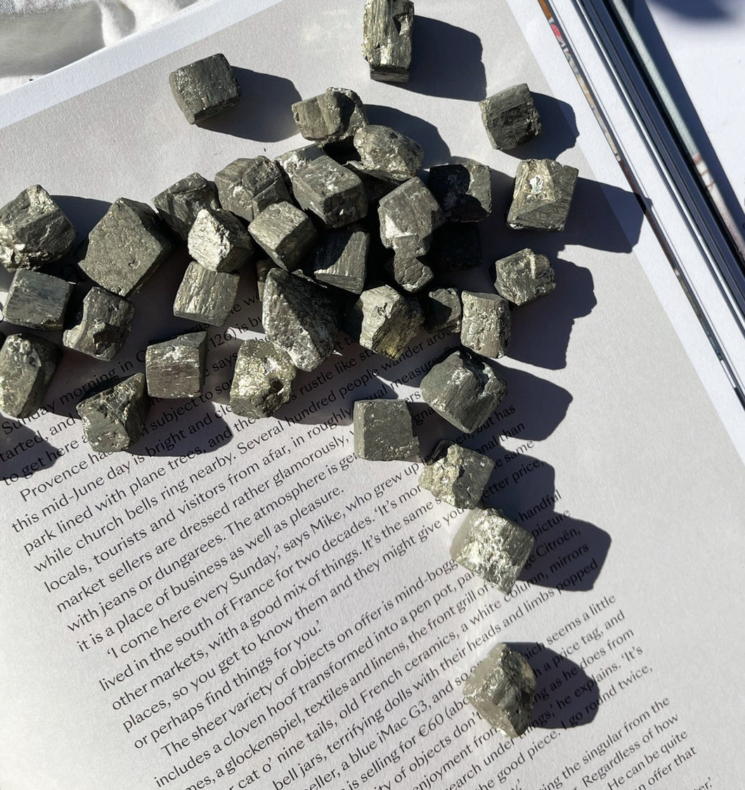 Pyrite tumbles
