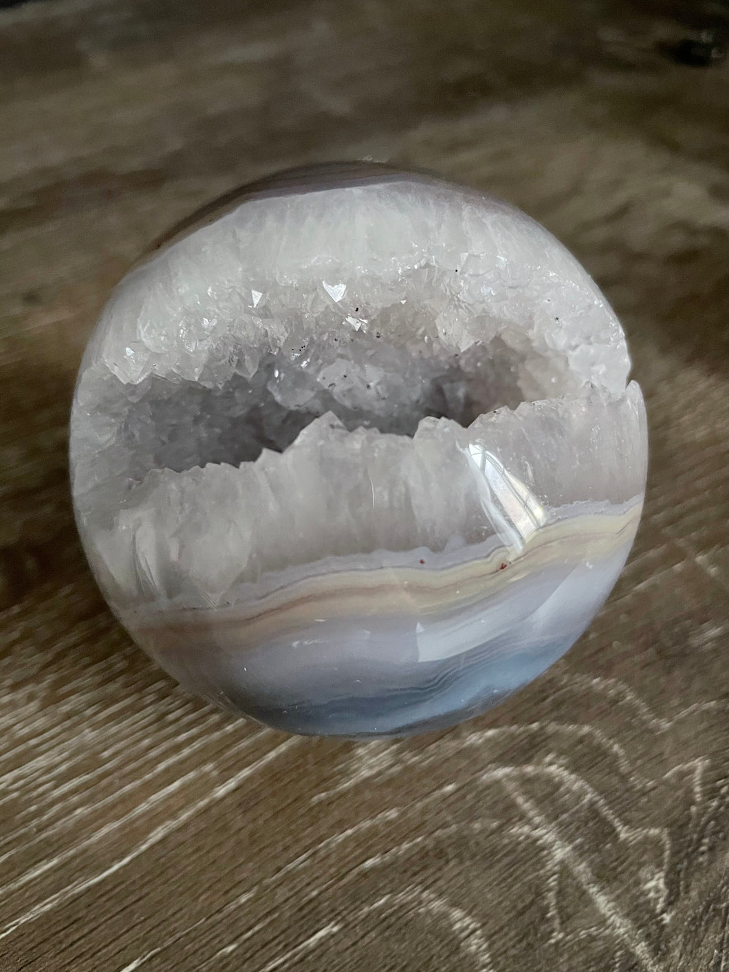 Agate Geode Druzy Sphere