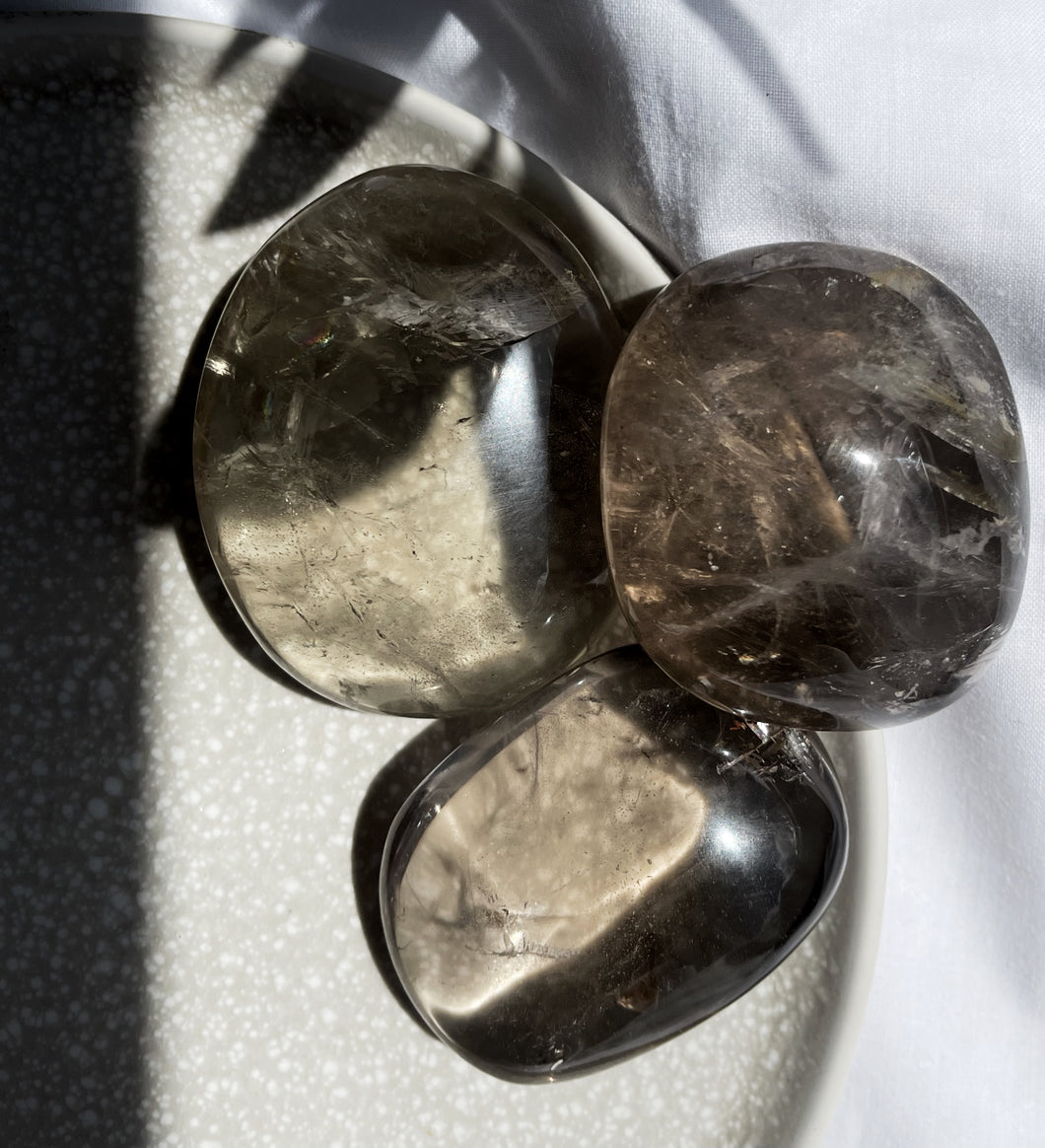 Smoky Quartz Palm Stone