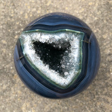 Load image into Gallery viewer, Agate Geode Druzy Sphere
