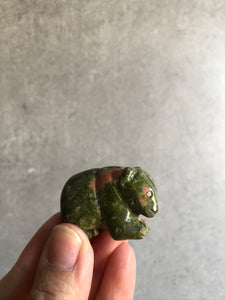 Unakite Bear Carving