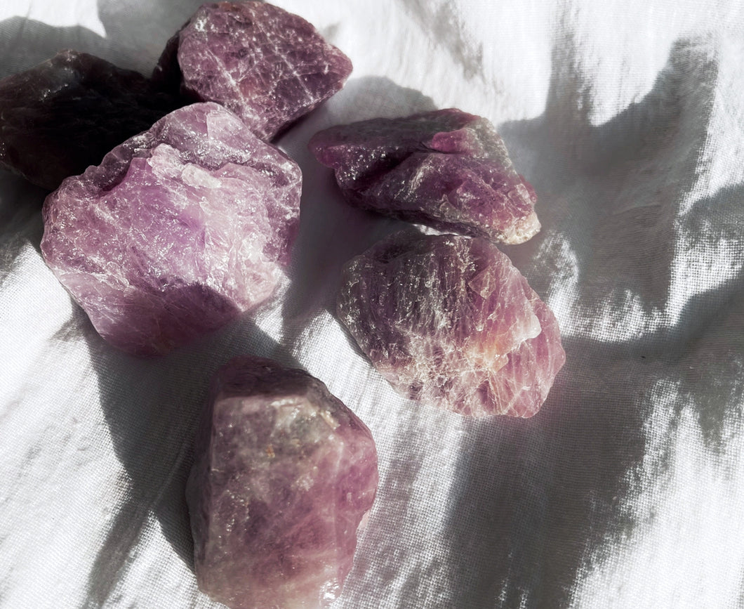 Lavender Rose Quartz Rough Medium