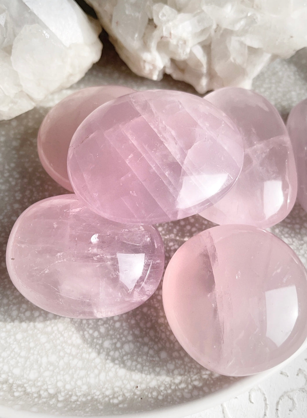 Rose Quartz Palm Stone