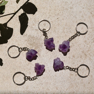 Amethyst Keychain Charm