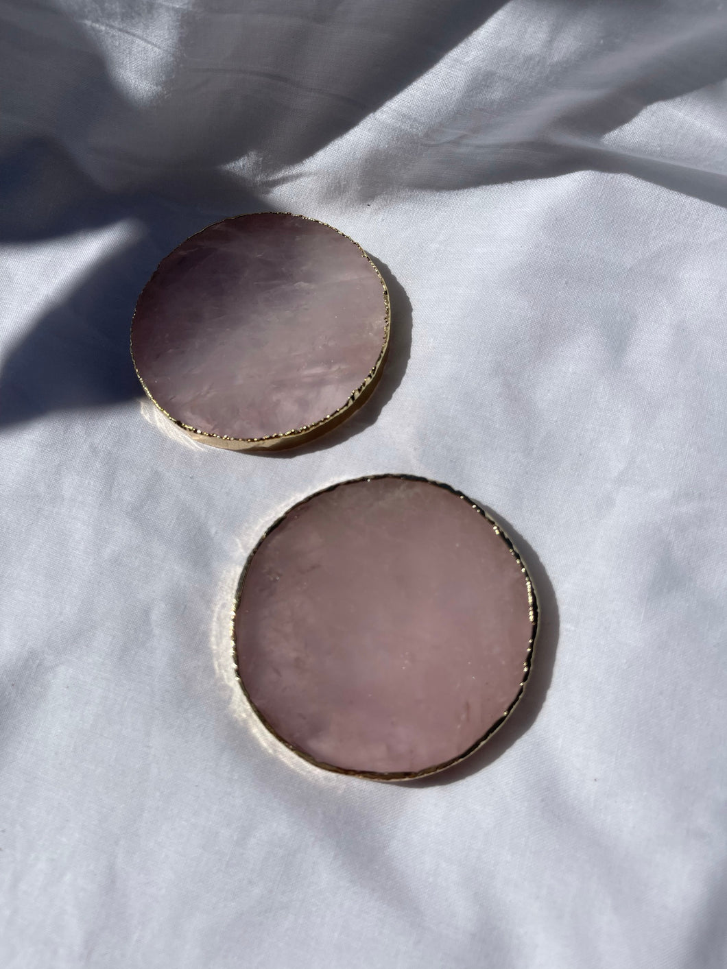Rose Quartz Coaster Set