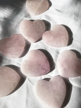 Load image into Gallery viewer, Rose Quartz Flat Palm Heart
