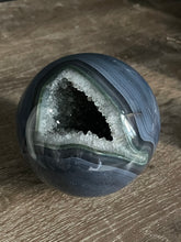Load image into Gallery viewer, Agate Geode Druzy Sphere
