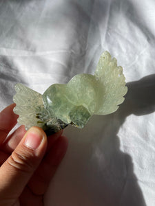 Prehnite with Epidote Winged Heart