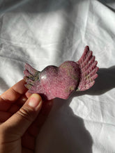 Load image into Gallery viewer, Rhodonite Winged Heart
