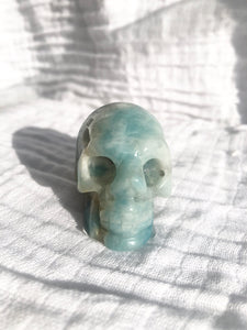Sky Blue Quartz Skull