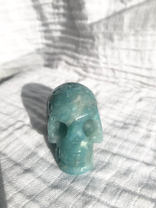 Sky Blue Quartz Skull