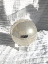 Load image into Gallery viewer, Aura Tourmaline in Quartz Sphere
