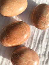 Load image into Gallery viewer, Peach Moonstone Palm Stone Large
