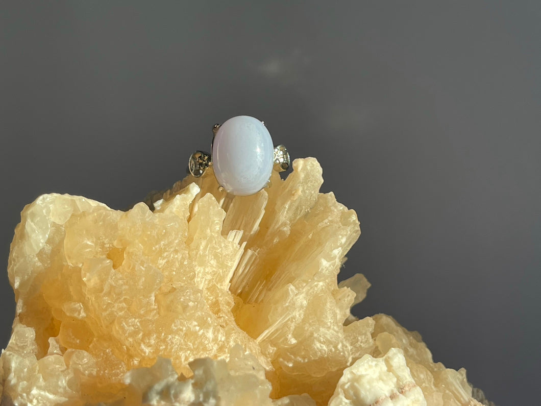 Blue Lace Agate Ring #176