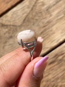 Flower Agate Ring #7