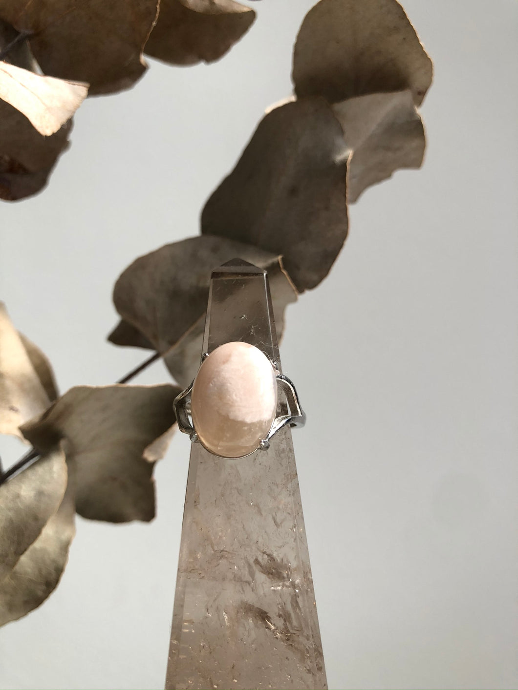 Flower Agate Ring #7