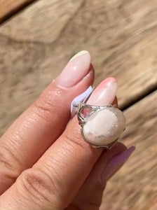 Flower Agate Ring #7