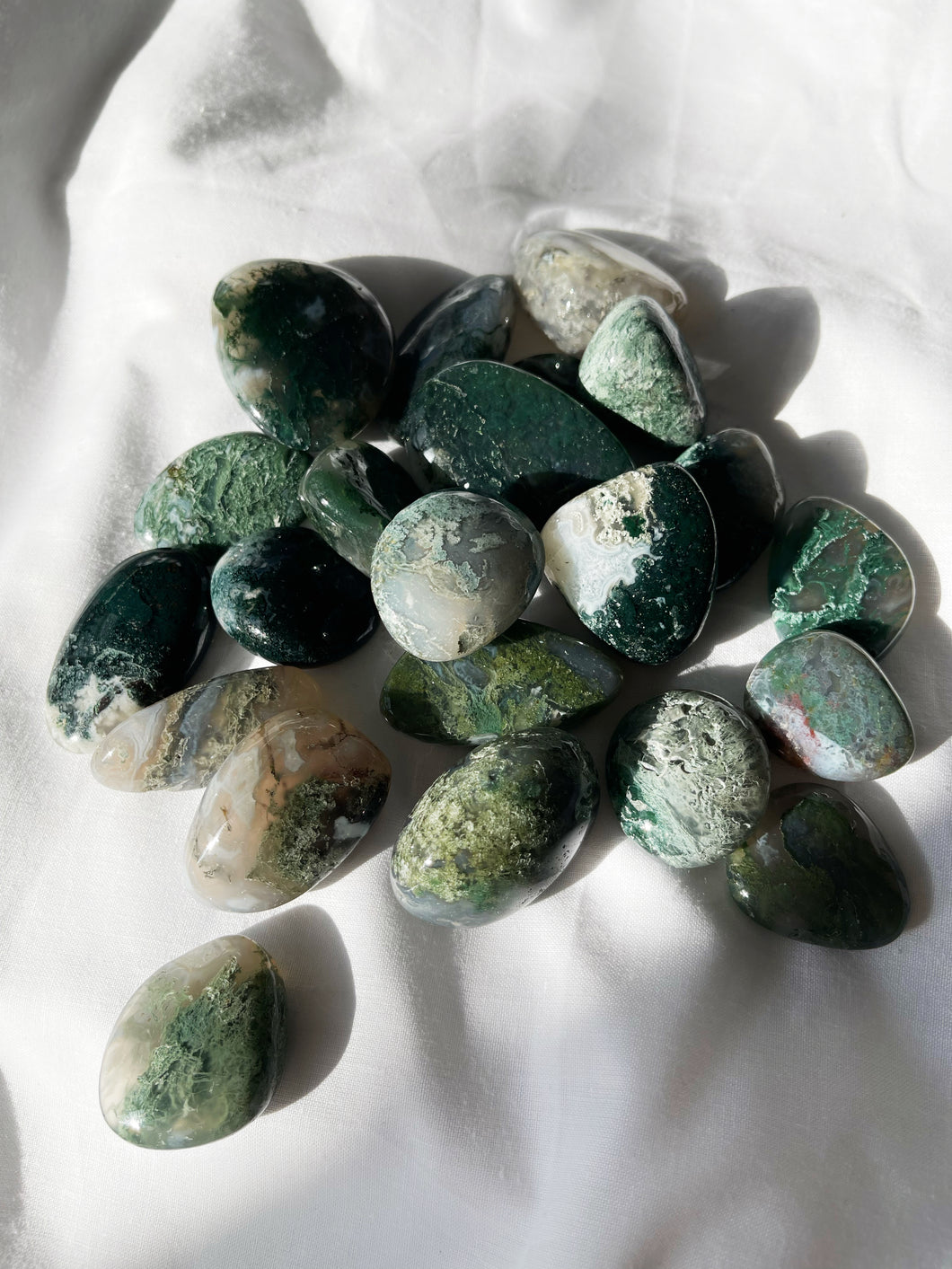Moss Agate Tumble