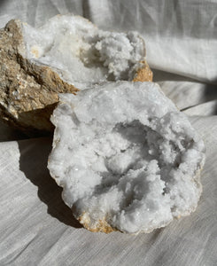XL Quartz Geode Pair