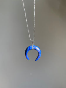 Lapis Lazuli Crescent Moon Necklace