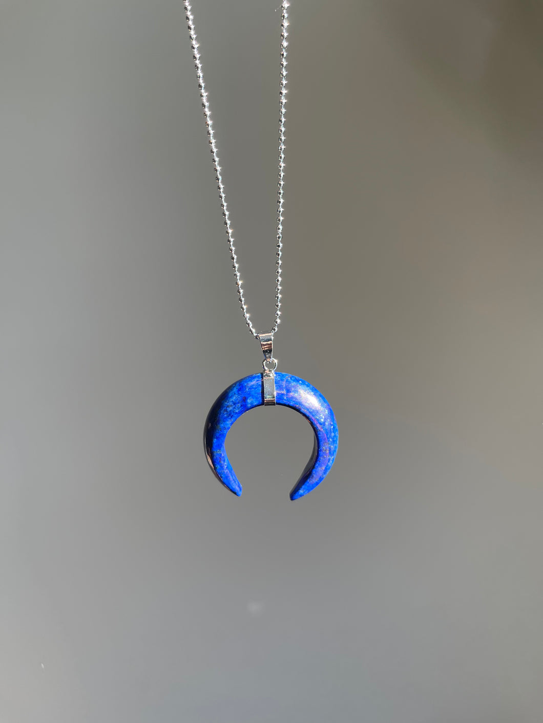 Lapis Lazuli Crescent Moon Necklace