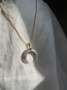 Labradorite Crescent Moon Necklace
