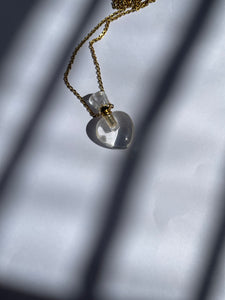 Atlantis Heart Necklace - Clear Quartz