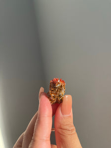 Vanadinite in Barite Specimen