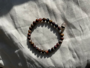Pietersite Charm Bracelet